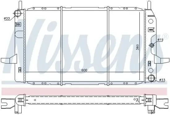 Kühler, Motorkühlung NISSENS 62224 Bild Kühler, Motorkühlung NISSENS 62224