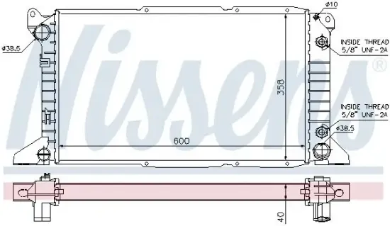 Kühler, Motorkühlung NISSENS 62243 Bild Kühler, Motorkühlung NISSENS 62243