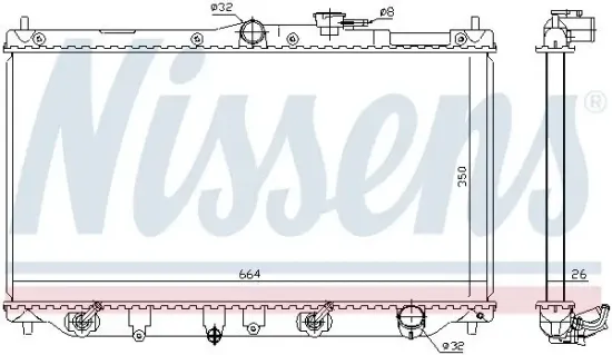 Kühler, Motorkühlung NISSENS 622831 Bild Kühler, Motorkühlung NISSENS 622831