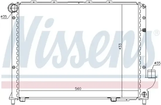 Kühler, Motorkühlung NISSENS 62327 Bild Kühler, Motorkühlung NISSENS 62327
