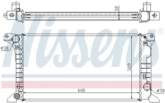 Kühler, Motorkühlung NISSENS 62369A Bild Kühler, Motorkühlung NISSENS 62369A