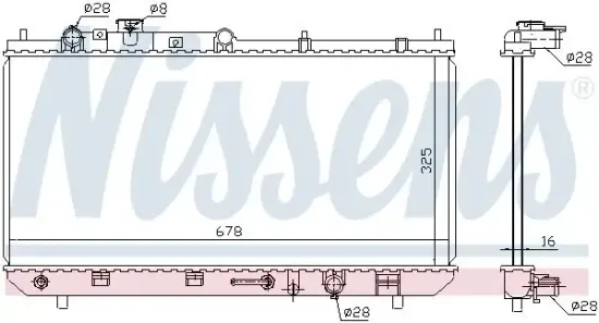 Kühler, Motorkühlung NISSENS 624041 Bild Kühler, Motorkühlung NISSENS 624041