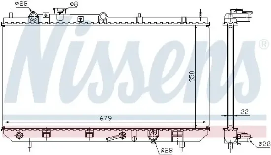 Kühler, Motorkühlung NISSENS 625081 Bild Kühler, Motorkühlung NISSENS 625081