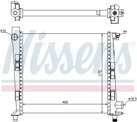 Kühler, Motorkühlung NISSENS 62546 Bild Kühler, Motorkühlung NISSENS 62546