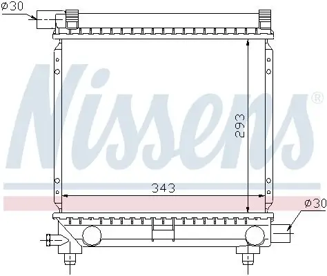 Kühler, Motorkühlung NISSENS 62551 Bild Kühler, Motorkühlung NISSENS 62551