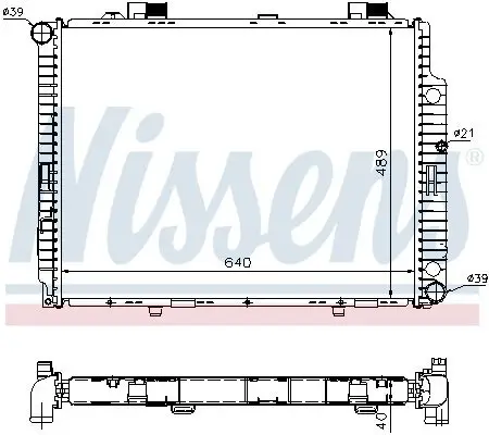 Kühler, Motorkühlung NISSENS 62598A Bild Kühler, Motorkühlung NISSENS 62598A