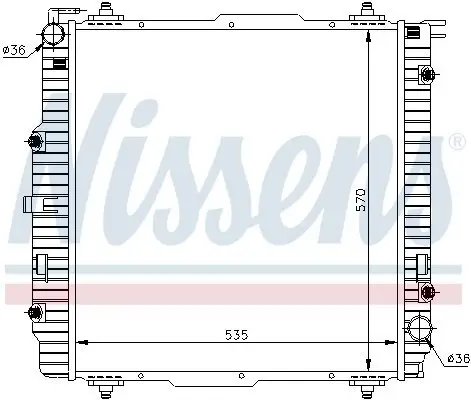 Kühler, Motorkühlung NISSENS 62599A Bild Kühler, Motorkühlung NISSENS 62599A