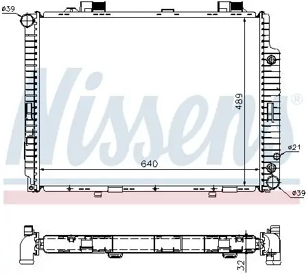 Kühler, Motorkühlung NISSENS 62608A Bild Kühler, Motorkühlung NISSENS 62608A