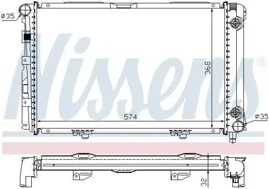 Kühler, Motorkühlung NISSENS 62670A Bild Kühler, Motorkühlung NISSENS 62670A