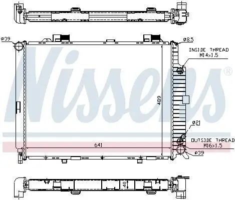 Kühler, Motorkühlung NISSENS 62689A Bild Kühler, Motorkühlung NISSENS 62689A