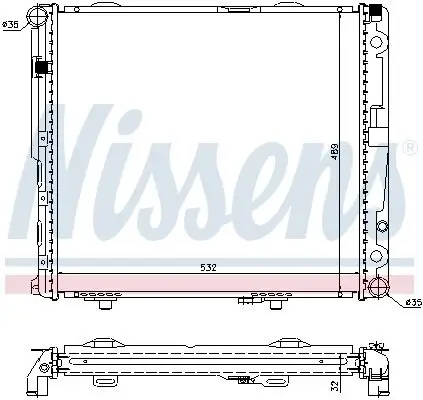 Kühler, Motorkühlung NISSENS 62693A Bild Kühler, Motorkühlung NISSENS 62693A