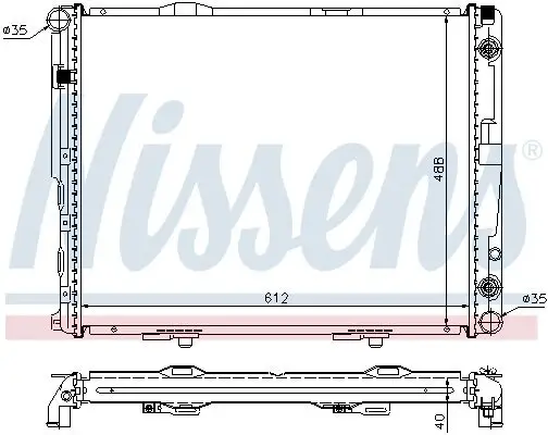 Kühler, Motorkühlung NISSENS 62695A Bild Kühler, Motorkühlung NISSENS 62695A