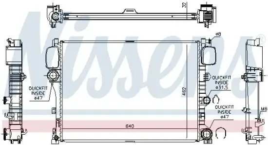 Kühler, Motorkühlung NISSENS 627025 Bild Kühler, Motorkühlung NISSENS 627025