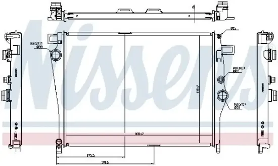Kühler, Motorkühlung NISSENS 627035 Bild Kühler, Motorkühlung NISSENS 627035