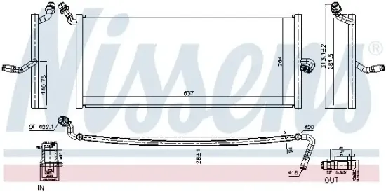 Niedertemperaturkühler, Ladeluftkühler NISSENS 627047 Bild Niedertemperaturkühler, Ladeluftkühler NISSENS 627047