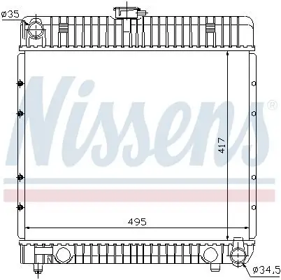 Kühler, Motorkühlung NISSENS 62710 Bild Kühler, Motorkühlung NISSENS 62710