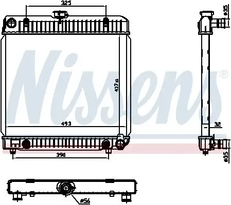 Kühler, Motorkühlung NISSENS 62740 Bild Kühler, Motorkühlung NISSENS 62740