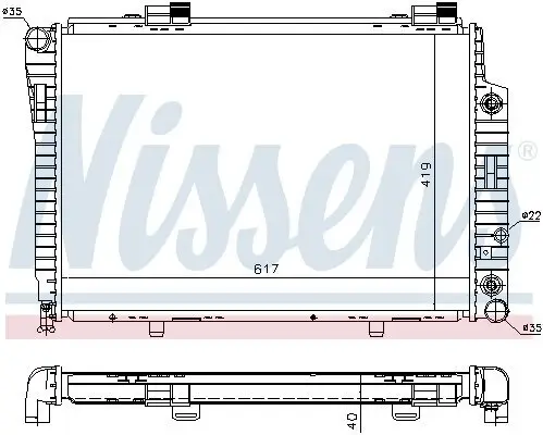 Kühler, Motorkühlung NISSENS 62749A Bild Kühler, Motorkühlung NISSENS 62749A