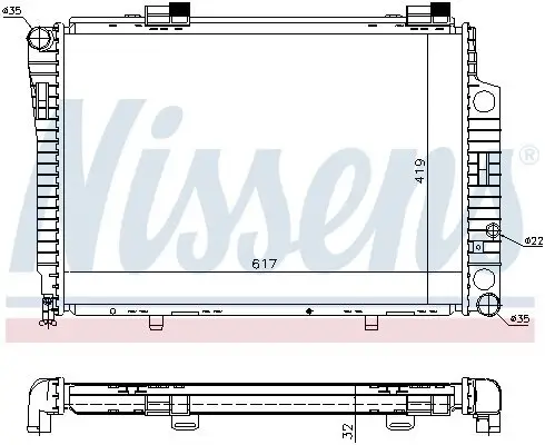 Kühler, Motorkühlung NISSENS 62750A Bild Kühler, Motorkühlung NISSENS 62750A