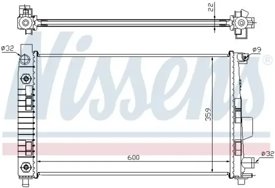 Kühler, Motorkühlung NISSENS 62781A Bild Kühler, Motorkühlung NISSENS 62781A