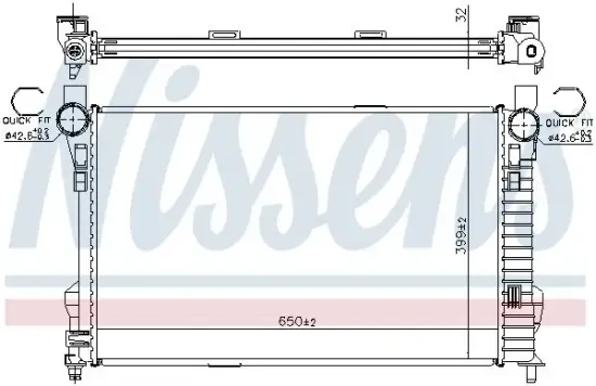 Kühler, Motorkühlung NISSENS 62784A Bild Kühler, Motorkühlung NISSENS 62784A