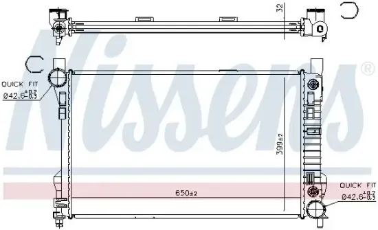 Kühler, Motorkühlung NISSENS 62786A Bild Kühler, Motorkühlung NISSENS 62786A