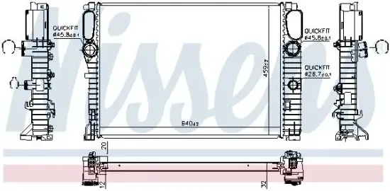 Kühler, Motorkühlung NISSENS 62797A Bild Kühler, Motorkühlung NISSENS 62797A
