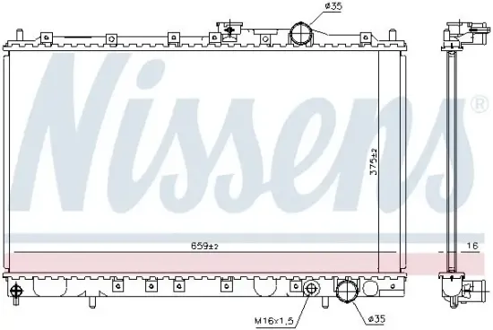 Kühler, Motorkühlung NISSENS 62839 Bild Kühler, Motorkühlung NISSENS 62839