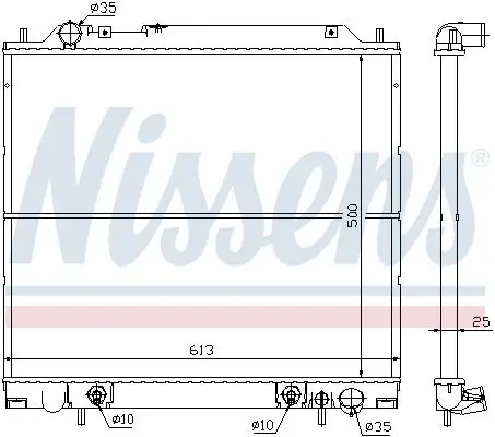 Kühler, Motorkühlung NISSENS 62855 Bild Kühler, Motorkühlung NISSENS 62855