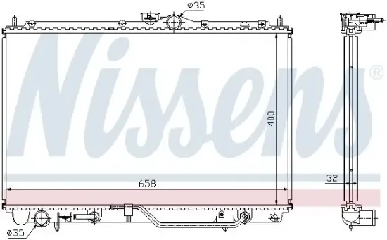 Kühler, Motorkühlung NISSENS 62860A Bild Kühler, Motorkühlung NISSENS 62860A