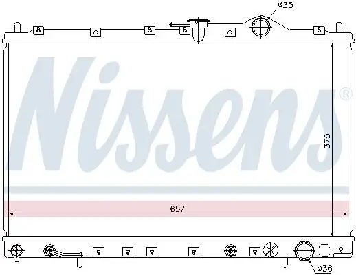 Kühler, Motorkühlung NISSENS 62887 Bild Kühler, Motorkühlung NISSENS 62887
