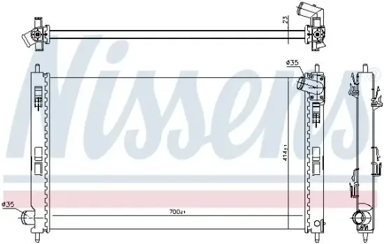 Kühler, Motorkühlung NISSENS 628952 Bild Kühler, Motorkühlung NISSENS 628952