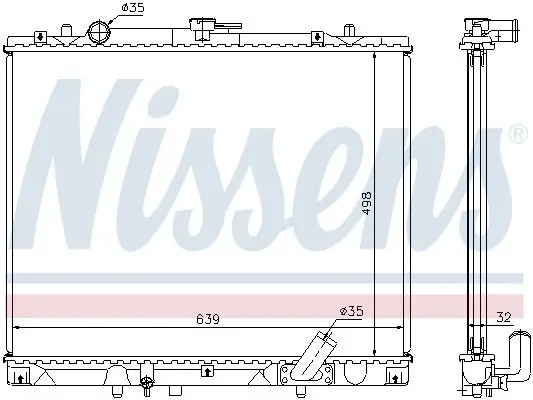 Kühler, Motorkühlung NISSENS 62895A Bild Kühler, Motorkühlung NISSENS 62895A