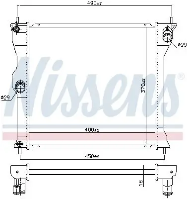 Kühler, Motorkühlung NISSENS 628963 Bild Kühler, Motorkühlung NISSENS 628963