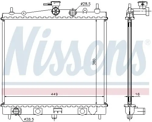Kühler, Motorkühlung NISSENS 62902A Bild Kühler, Motorkühlung NISSENS 62902A