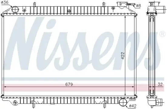 Kühler, Motorkühlung NISSENS 630732 Bild Kühler, Motorkühlung NISSENS 630732