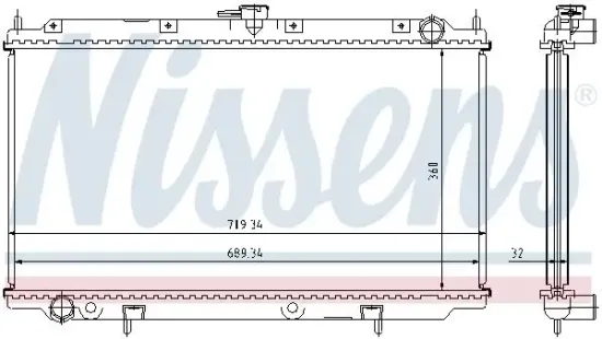 Kühler, Motorkühlung NISSENS 62923A Bild Kühler, Motorkühlung NISSENS 62923A