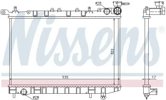 Kühler, Motorkühlung NISSENS 62949 Bild Kühler, Motorkühlung NISSENS 62949