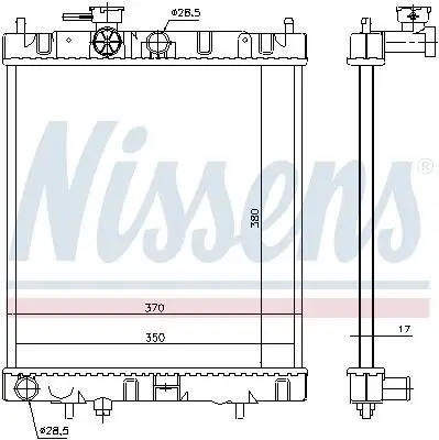 Kühler, Motorkühlung NISSENS 62954 Bild Kühler, Motorkühlung NISSENS 62954