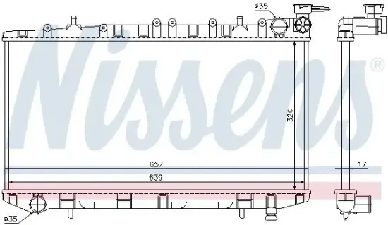 Kühler, Motorkühlung NISSENS 62961 Bild Kühler, Motorkühlung NISSENS 62961