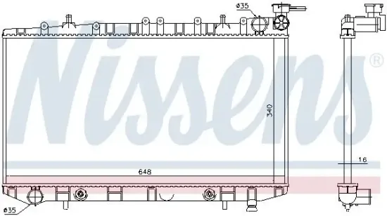 Kühler, Motorkühlung NISSENS 629731 Bild Kühler, Motorkühlung NISSENS 629731