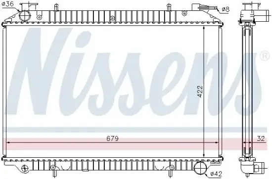 Kühler, Motorkühlung NISSENS 62976A Bild Kühler, Motorkühlung NISSENS 62976A