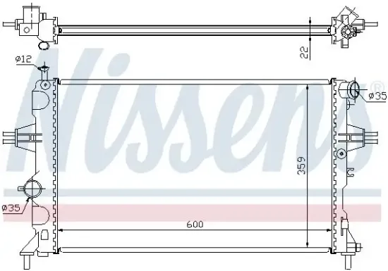Kühler, Motorkühlung NISSENS 630041 Bild Kühler, Motorkühlung NISSENS 630041