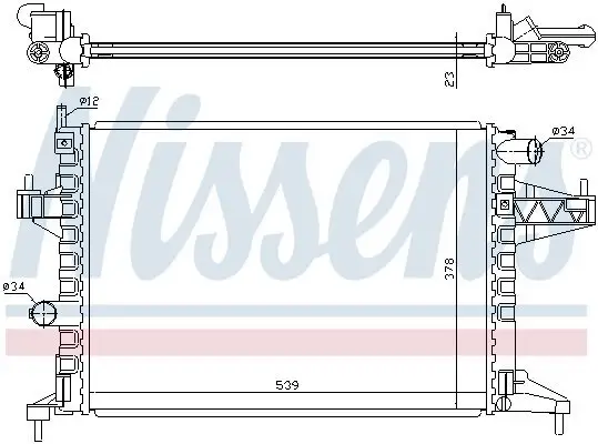 Kühler, Motorkühlung NISSENS 63008 Bild Kühler, Motorkühlung NISSENS 63008