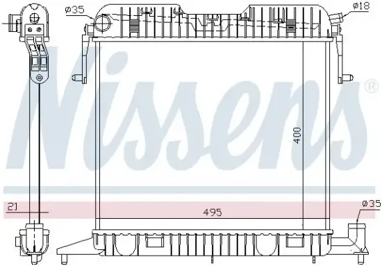 Kühler, Motorkühlung NISSENS 63043 Bild Kühler, Motorkühlung NISSENS 63043