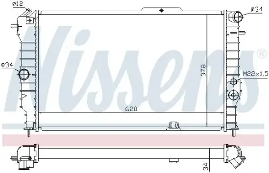 Kühler, Motorkühlung NISSENS 630631 Bild Kühler, Motorkühlung NISSENS 630631
