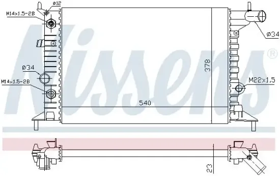 Kühler, Motorkühlung NISSENS 630691 Bild Kühler, Motorkühlung NISSENS 630691