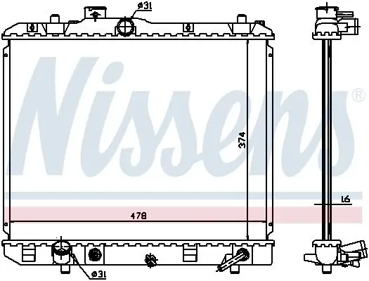 Kühler, Motorkühlung NISSENS 630706 Bild Kühler, Motorkühlung NISSENS 630706