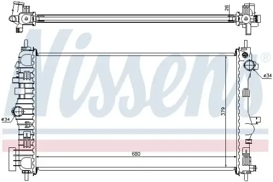 Kühler, Motorkühlung NISSENS 630714 Bild Kühler, Motorkühlung NISSENS 630714