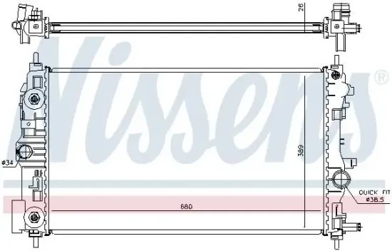 Kühler, Motorkühlung NISSENS 630723 Bild Kühler, Motorkühlung NISSENS 630723